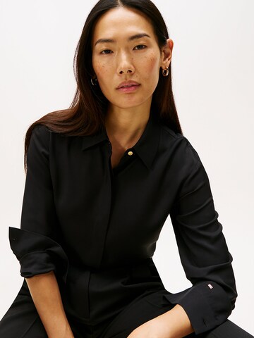 TOMMY HILFIGER Bluse in Schwarz