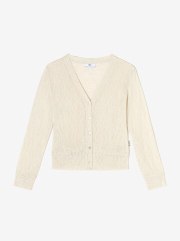 Le Temps Des Cerises Gebreid vest 'Rejane' in Wit: voorkant