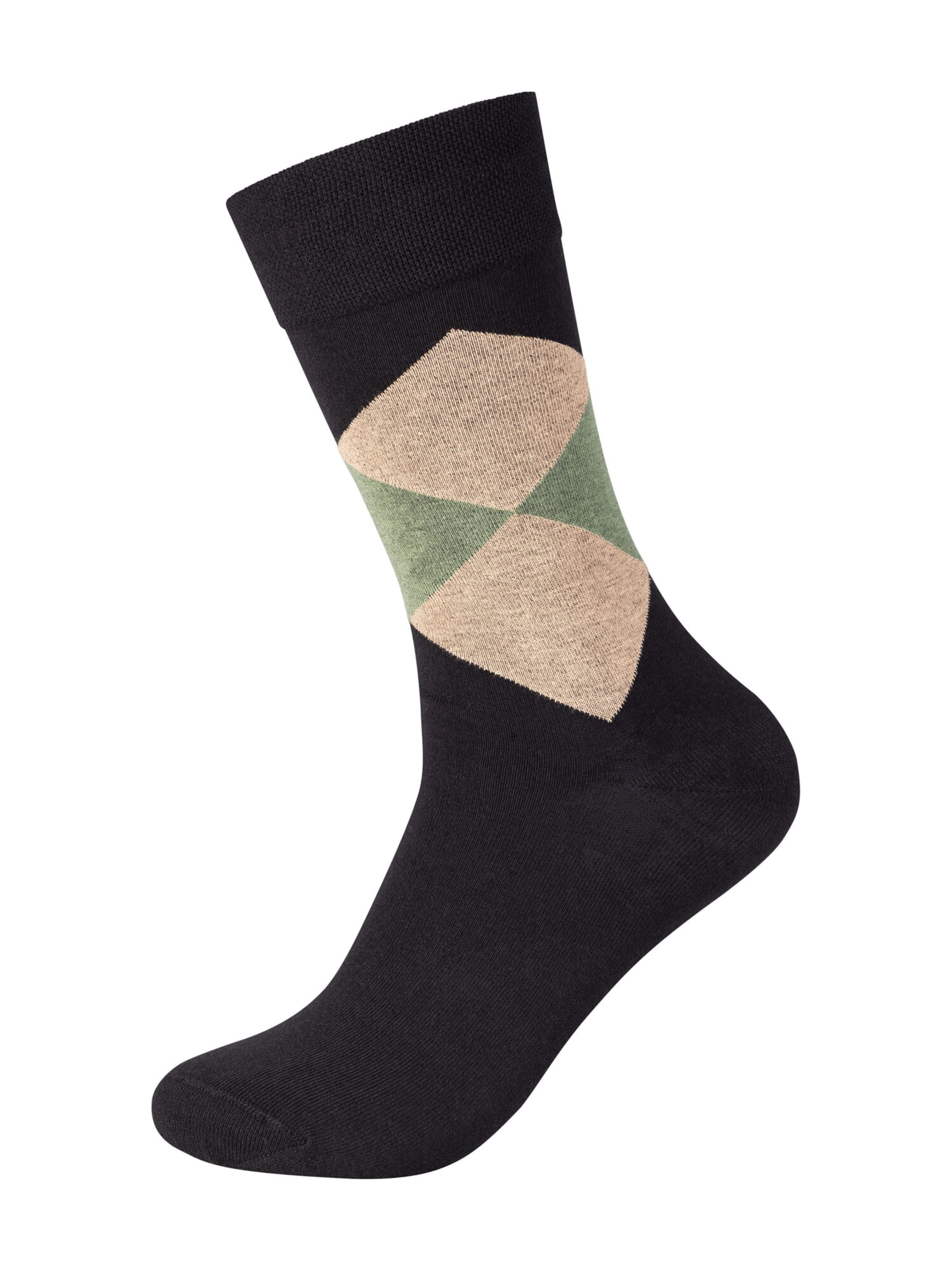 Chaussettes camano en noir : sur le côté