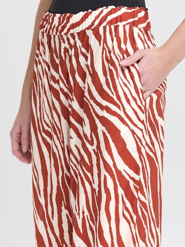 ICHI Wide leg Pants 'IHYARDEEN' in Red