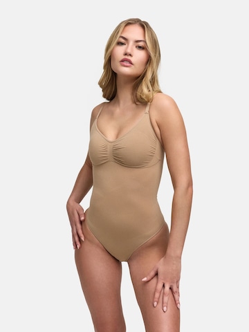 Body modellante 'Bodysuit Sculpting Shapewear with Built-In Wireless Bra and Slip' di cfab (formerly creamy fabrics) in beige