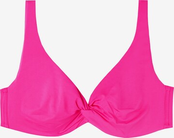 CALZEDONIA T-shirt Bikini Top in Pink: front