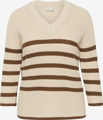 Pull-over 'Iri ' ' KAFFE CURVE en beige : devant