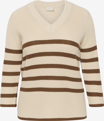 KAFFE CURVE Sweater 'Iri ' ' in Beige: front
