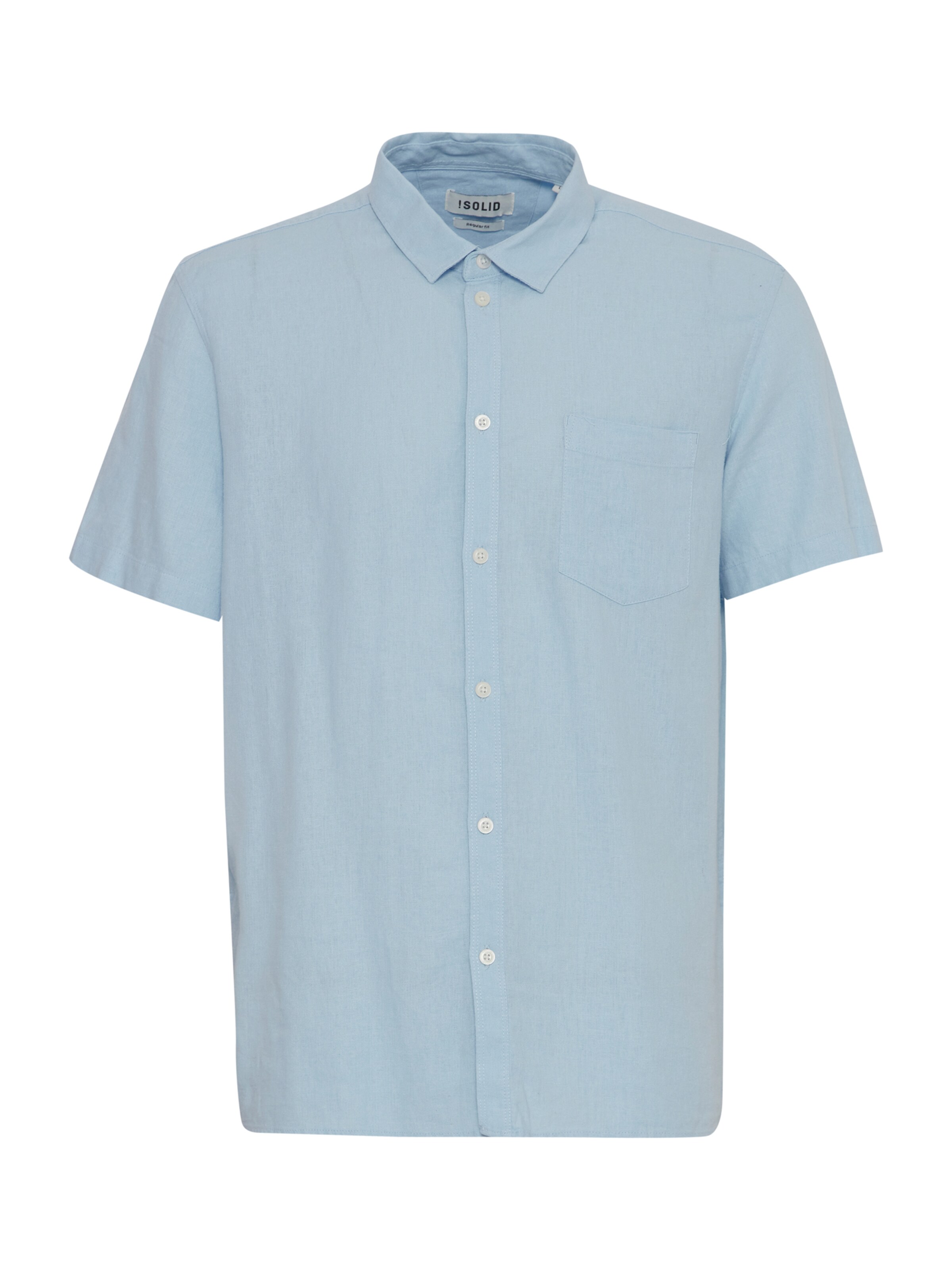 !Solid Button Up Shirt 'Allan' in Blue: front