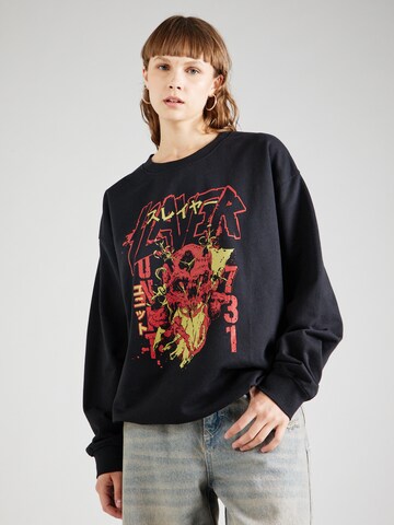 Nasty Gal - Sweatshirt 'Slayer' em preto: frente