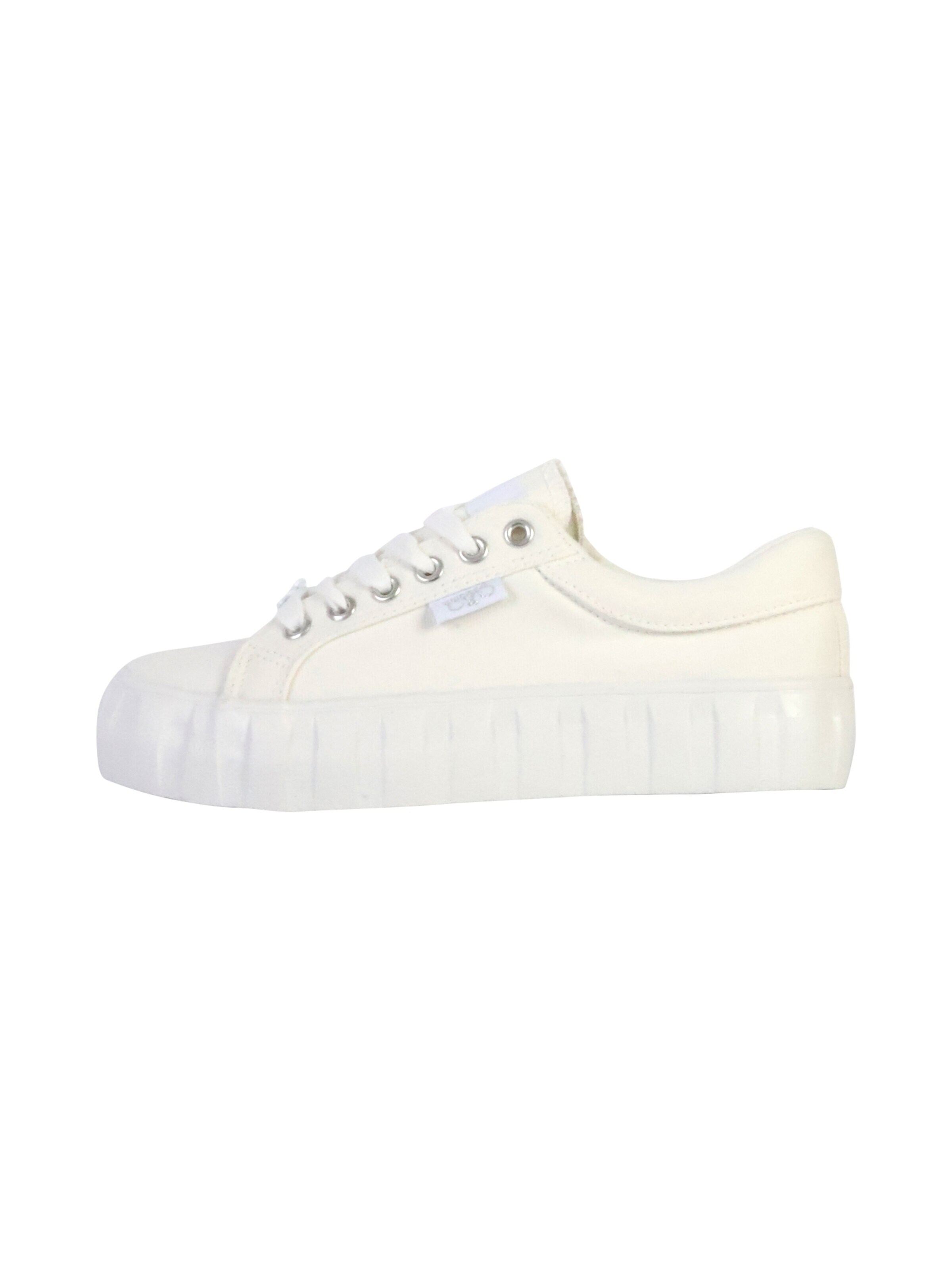 Le Temps Des Cerises - Calzado deportivo con cordones en blanco: frente