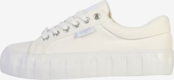Le Temps Des Cerises - Calzado deportivo con cordones en blanco: frente