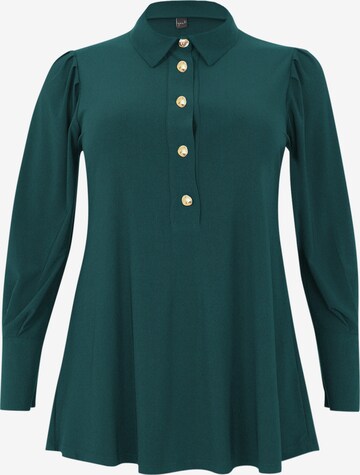 Yoek Blouse in Green: front