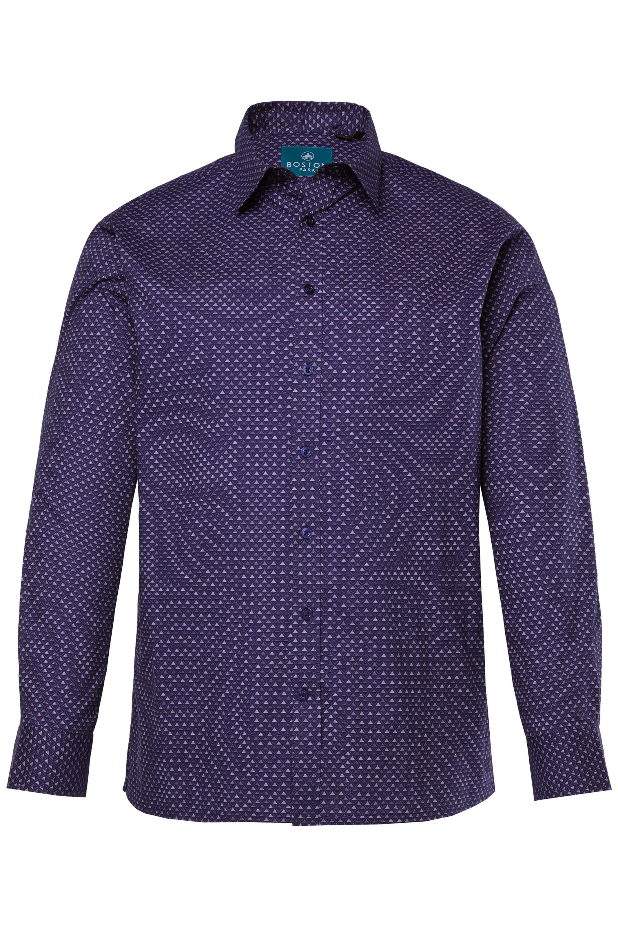Boston Park Regular fit Overhemd in Lila: voorkant