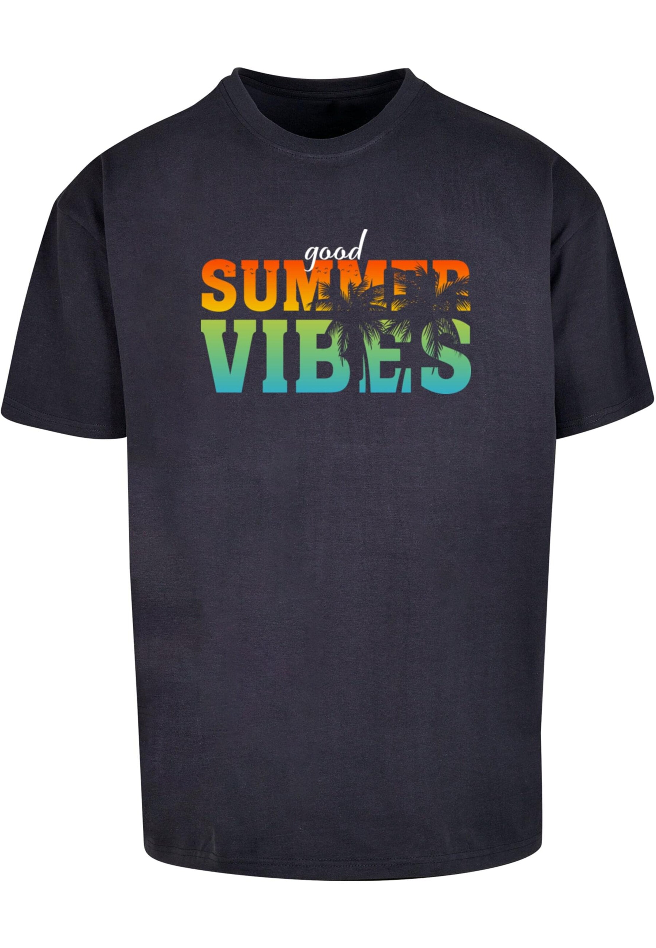 Merchcode Shirt 'Good Summer Vibes' in Blue: front