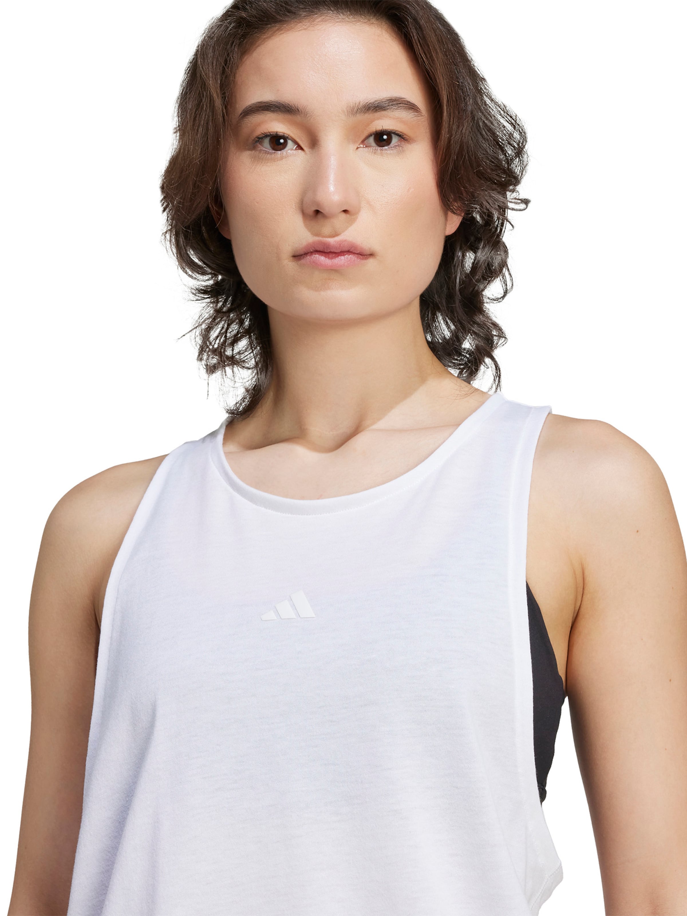 Sport top 'ES' de la ADIDAS PERFORMANCE pe alb