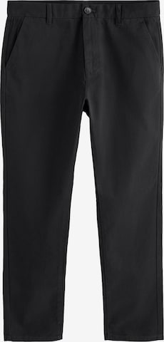 Next Slimfit Lærredsbukser i sort: forside
