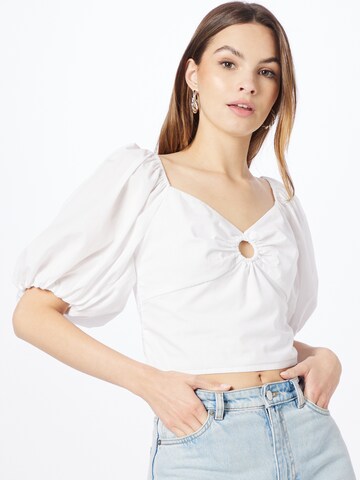 Camicia da donna di Abercrombie & Fitch in bianco: frontale