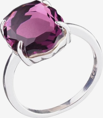 THE GEM STORIES JEWELRY - Anillo 'Amethyst Baroque Ring – Rhodium' en lila: frente