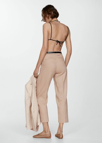 MANGO Regular Bundfaltenhose 'brunoli' in Beige