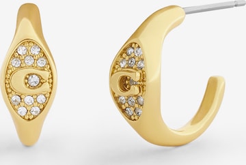 COACH - Pendientes 'Signature C' en oro: frente