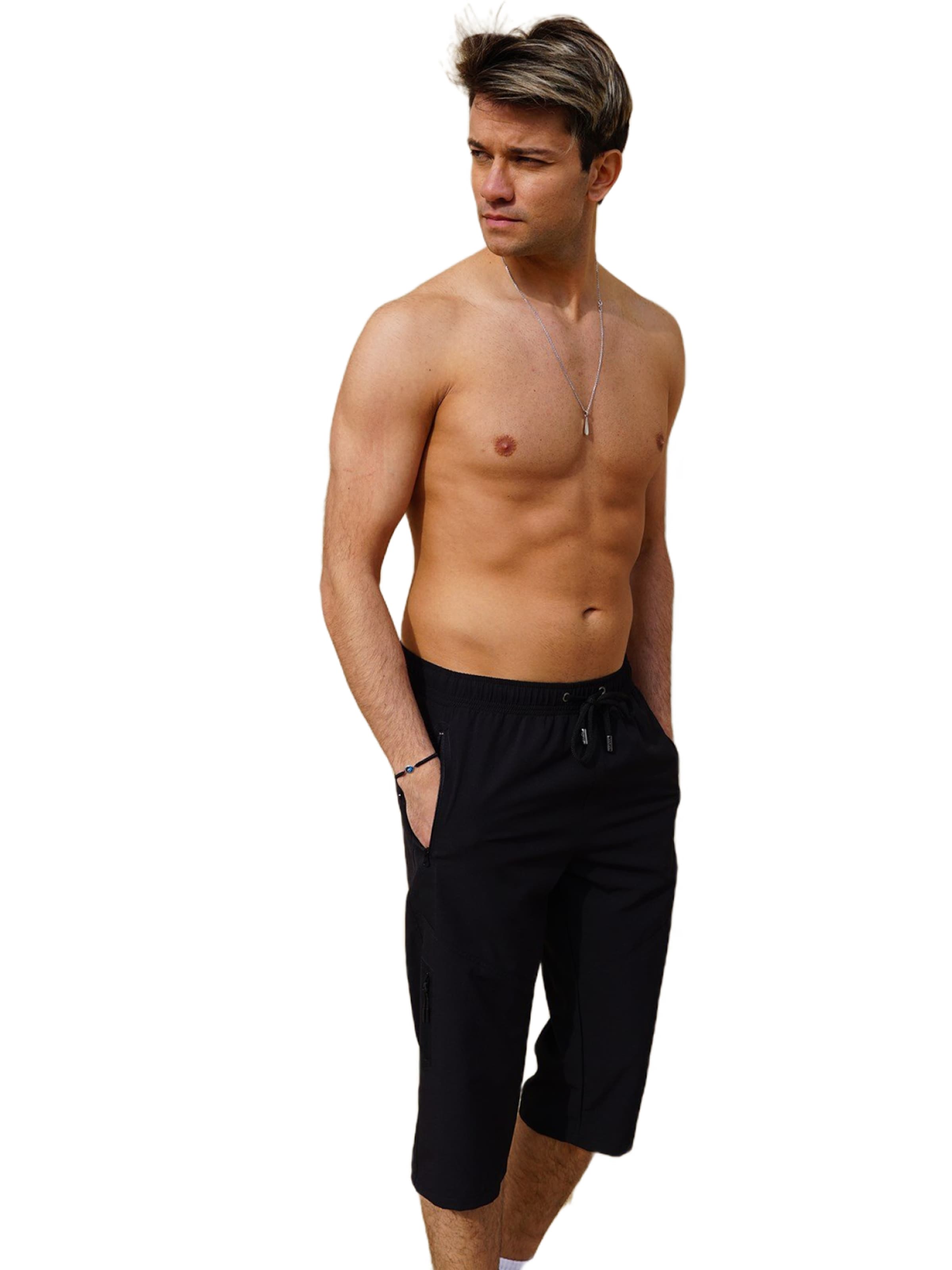 C&City Regular Zwemshorts in Zwart: voorkant