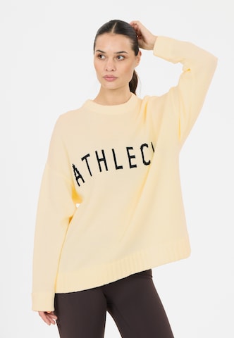 Athlecia Sports sweater 'Lyda' in Yellow: front