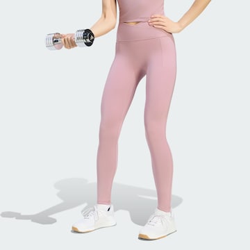 ADIDAS PERFORMANCE Skinny Sportbroek 'Studio All Me' in Lila: voorkant