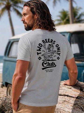 Neverless Shirt 'Two Beers only Backprint' in Grey