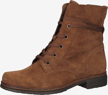 GABOR Lace-Up Ankle Boots in Brown: front