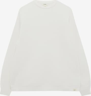 Pull-over Pull&Bear en blanc : devant