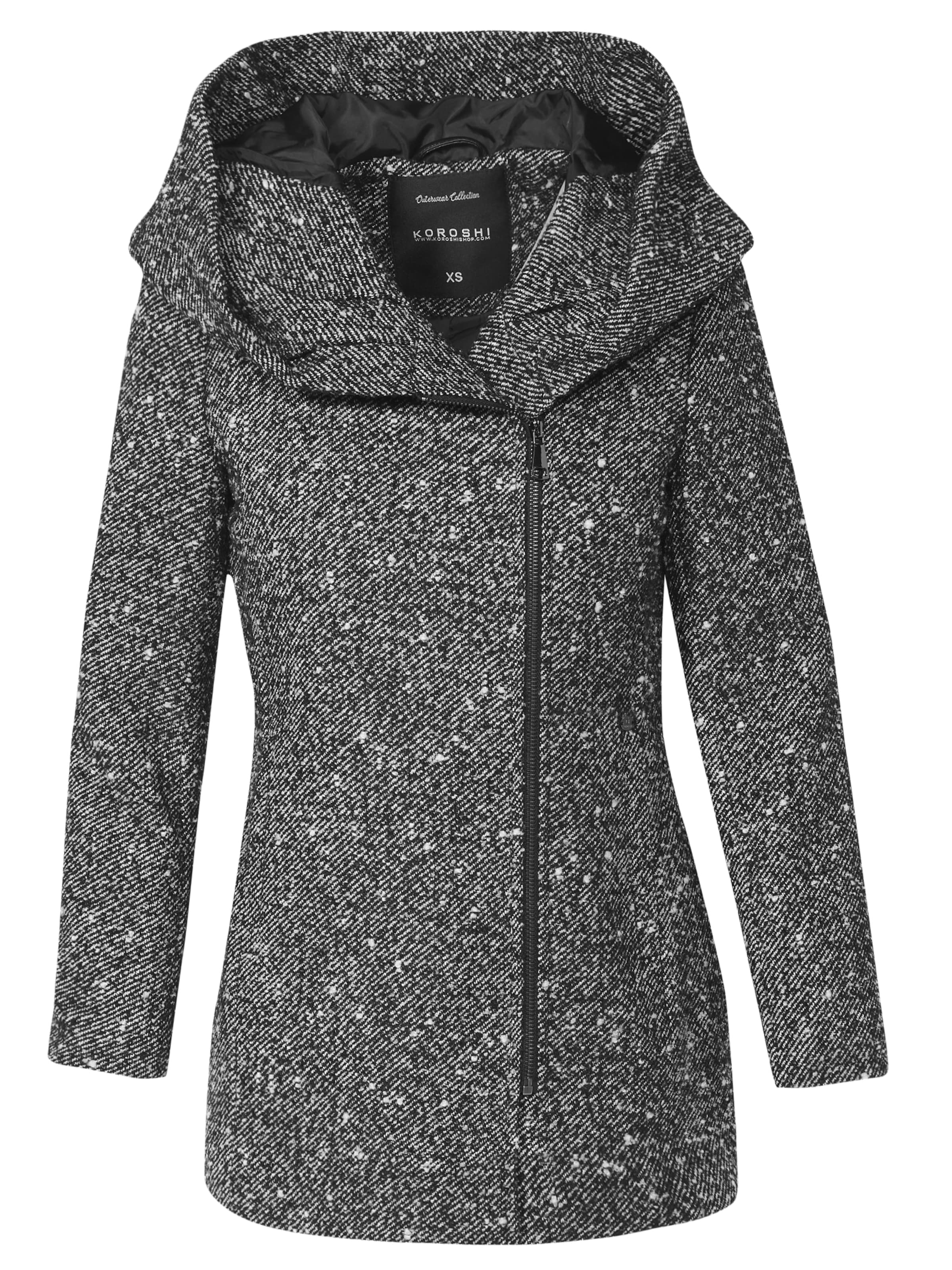 KOROSHI Välikausitakki värissä musta: etupuoli