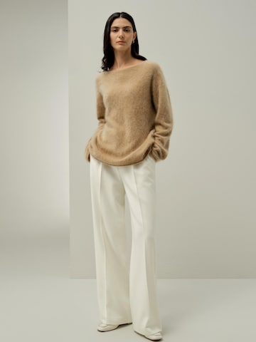Lilysilk Pullover 'Bootneck-Pullover aus gebürstetem Kaschmir'‌‌‌‌‌‌ in Beige