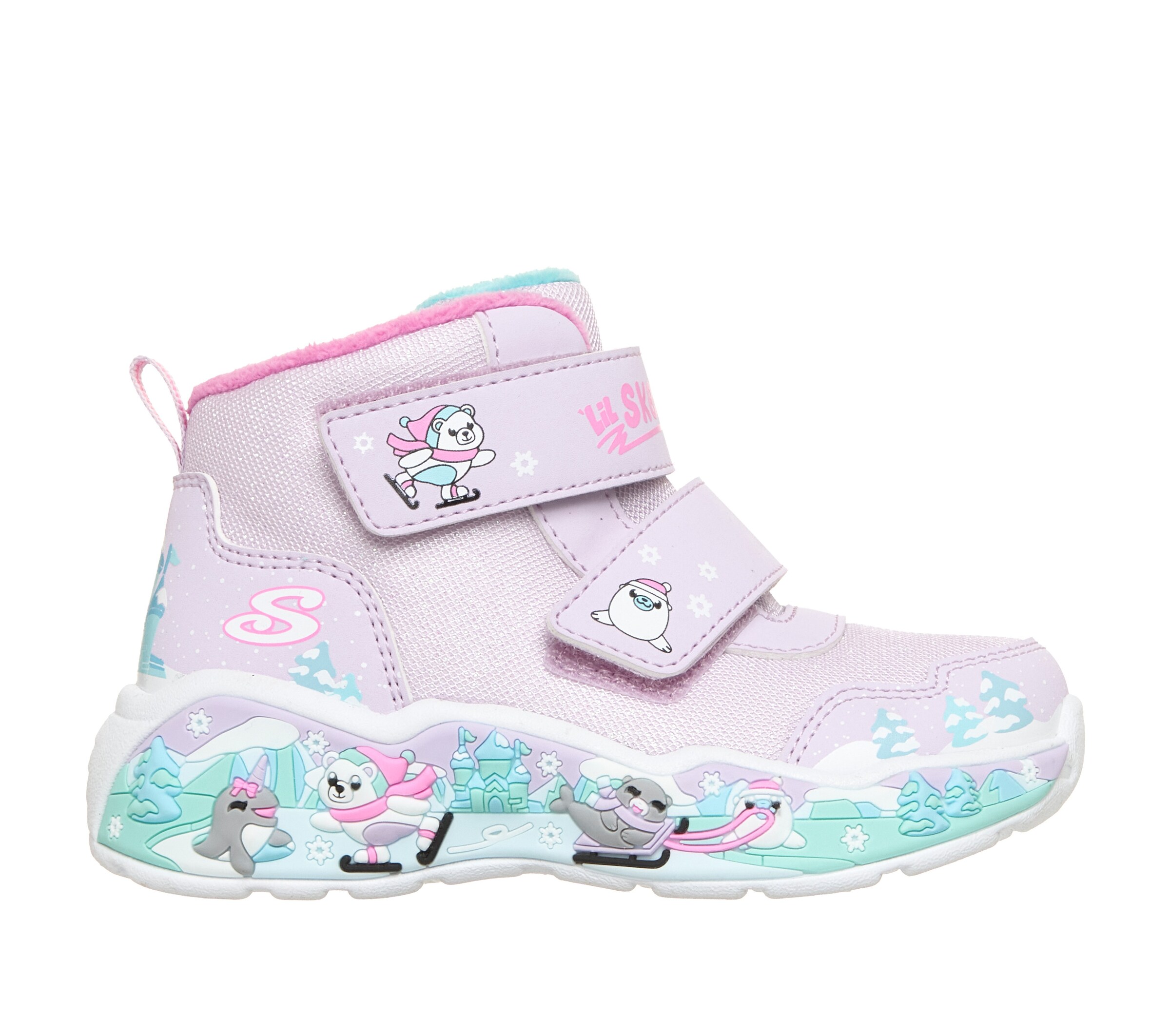 SKECHERS Boots in 23 in Plum / Light purple / White, Item view