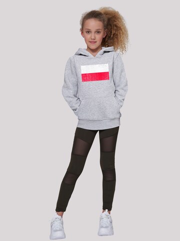 F4NT4STIC Sweatshirt 'Poland Polen Flagge distressed' in Grey