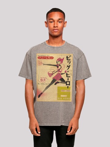 T-Shirt 'Big Hero 6 Honey Lemon Newspaper' F4NT4STIC en gris : devant