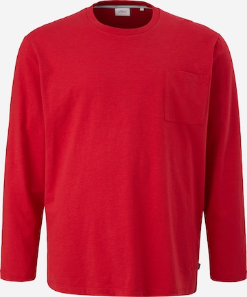 s.Oliver Men Big Sizes Shirt in Red: front