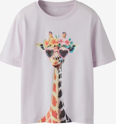 Marškinėliai 'NKFVOTEA' iš NAME IT, spalva – geltona / alyvinė spalva / oranžinė / juoda, Prekių apžvalga