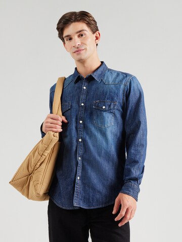 Coupe regular Chemise Pepe Jeans en bleu : devant