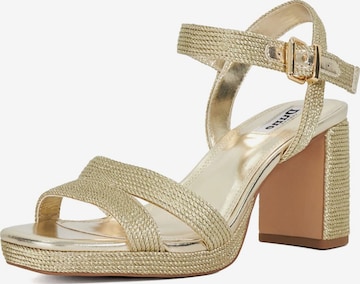 Sandales à lanières 'MANIFESTING' Dune LONDON en or : devant