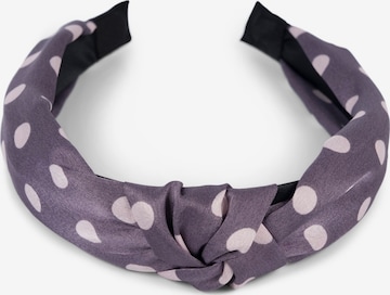 styleBREAKER Hair jewelry 'Haarreif gepunktet mit Knoten Rockabilly' in Grey: front