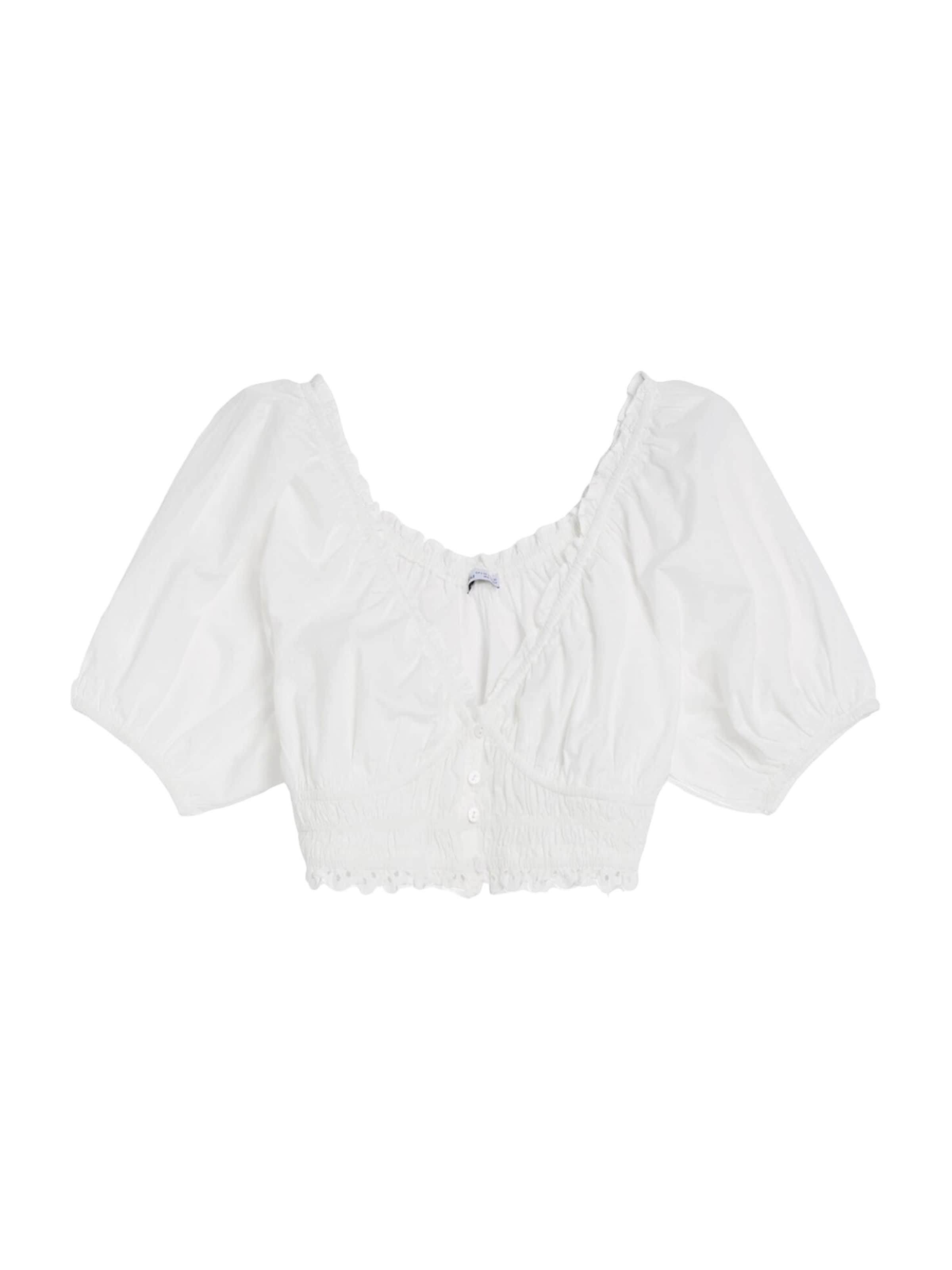 Camicia da donna di Bershka in bianco: frontale