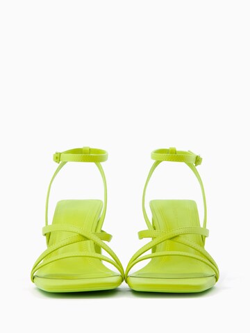 Sandales à lanières Bershka en vert