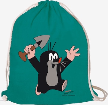 LOGOSHIRT Gym bag 'Der kleine Maulwurf - Juhu' in Green: front