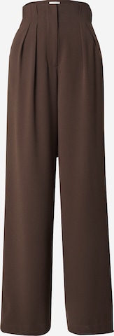 LeGer by Lena Gercke Wide leg Pleat-front trousers 'Camilla Tall' in Brown: front