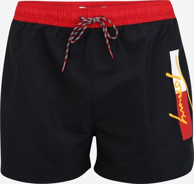 Tommy Jeans Badeshorts in ultramarinblau / gelb / hellrot / weiß, Produktansicht