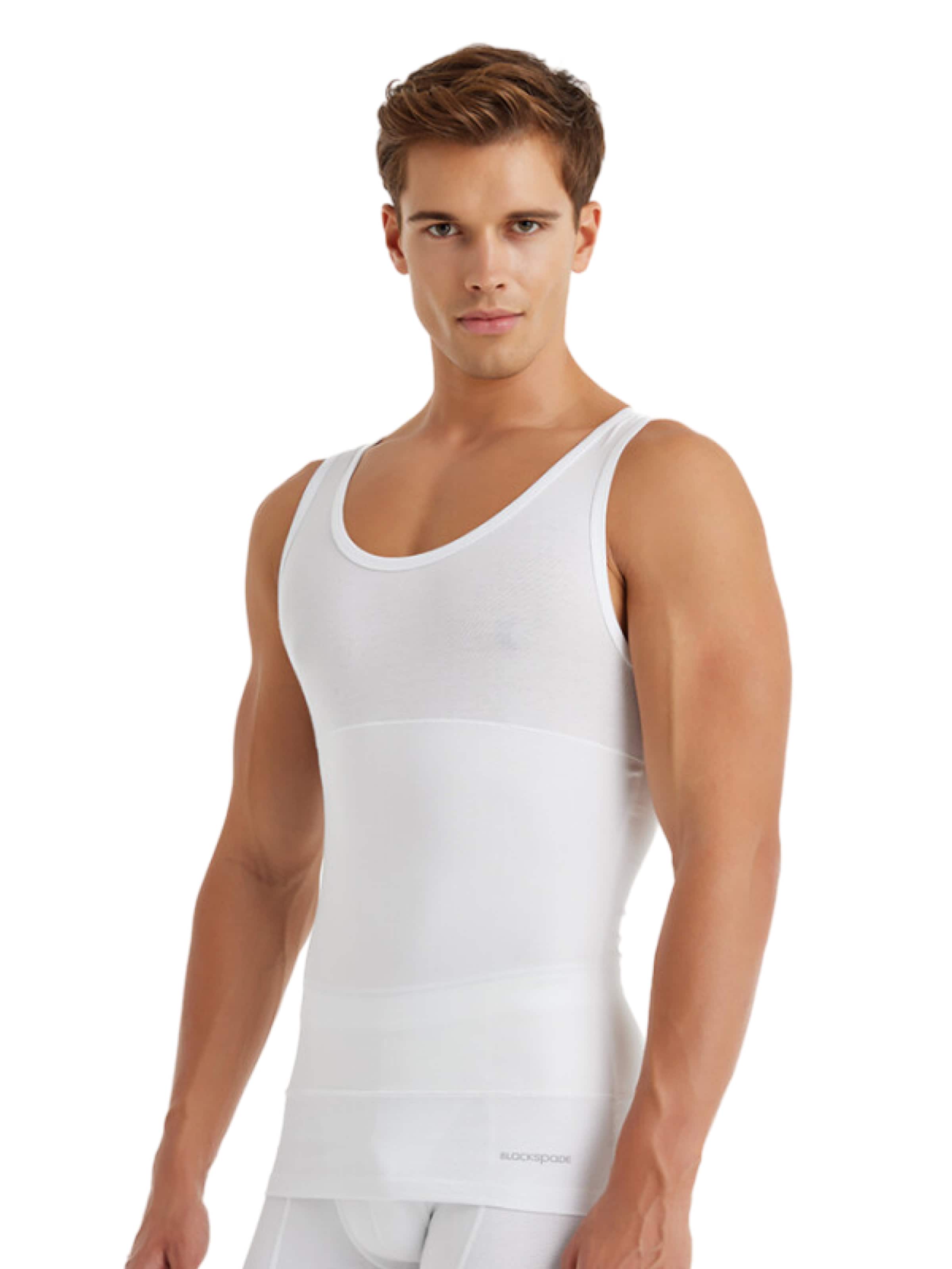 Maillot de corps Blackspade en blanc : devant