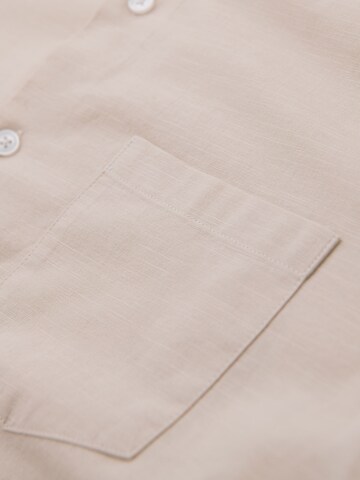 Ombre Comfort fit Zakelijk overhemd in Beige