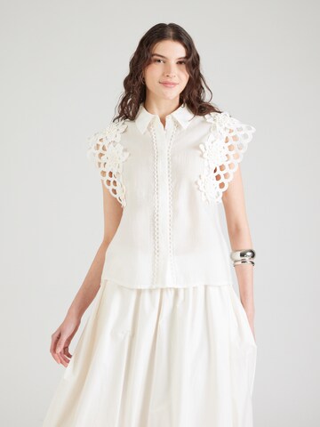Copenhagen Muse Blus 'MOLLY' i beige: framsida