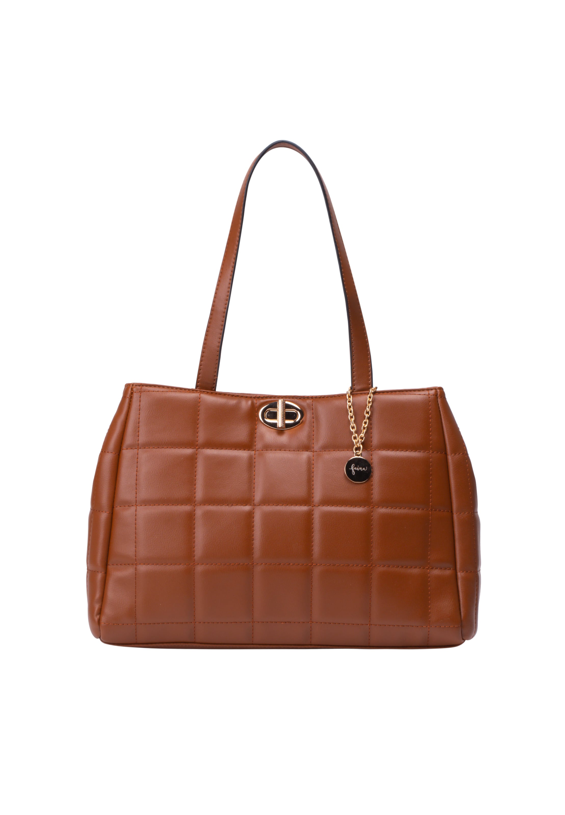 faina Handtas 'Faina' in Bruin: voorkant