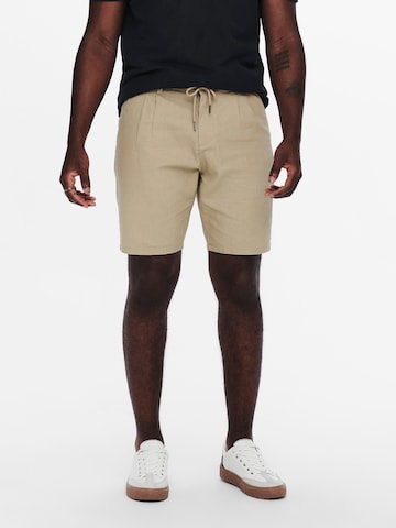 Only & Sons Regular Shorts 'Leo' in Beige: predná strana