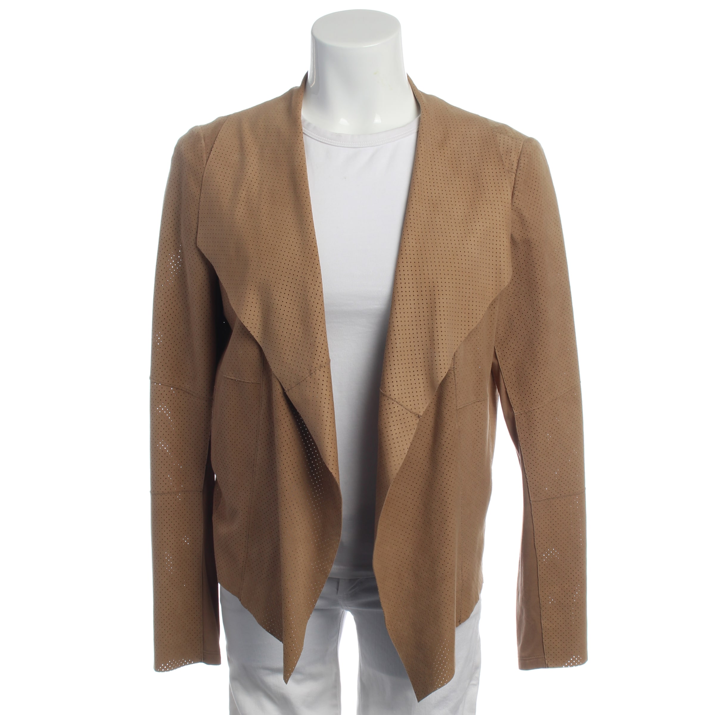 Marc Cain Lederjacke / Ledermantel L in Braun: Vorderseite