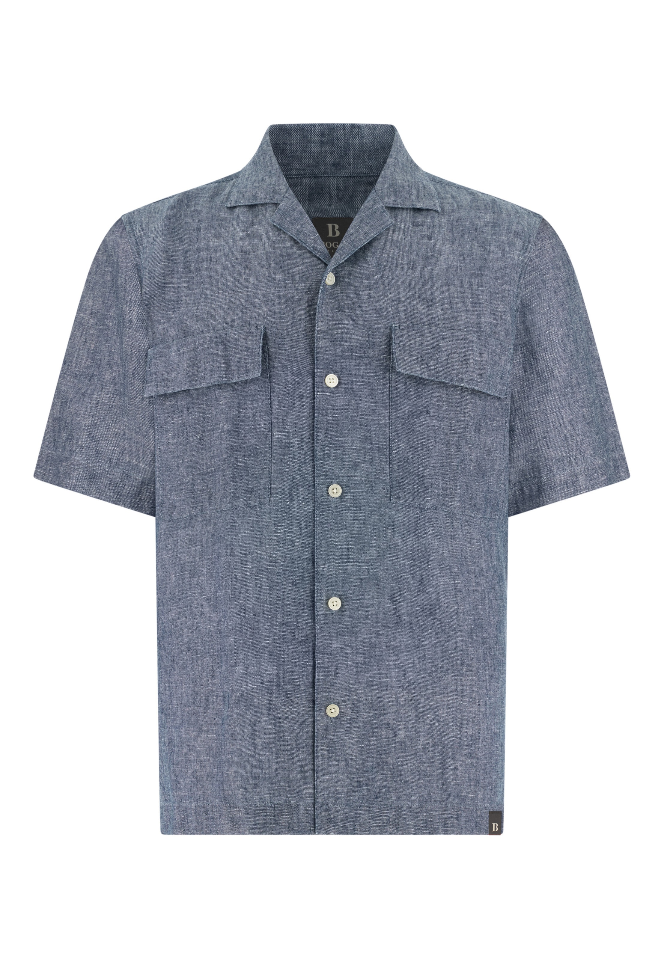 Coupe regular Chemise Boggi Milano en bleu : devant
