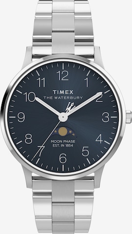 TIMEX Analoguhr 'Waterbury Classic Moon Phase' in Blau: Vorderseite
